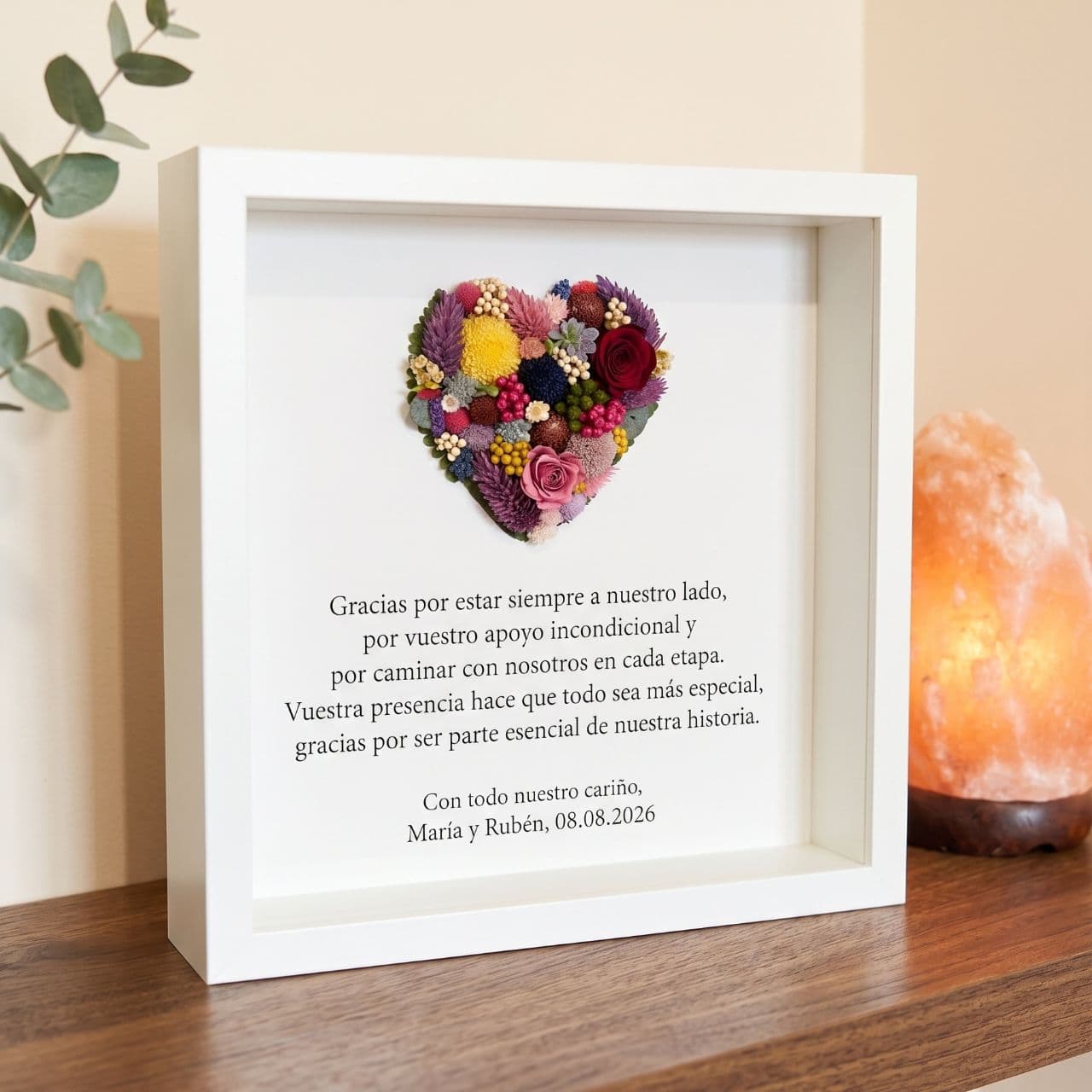 CUADRO CORAZÓN FLORES PRESERVADAS